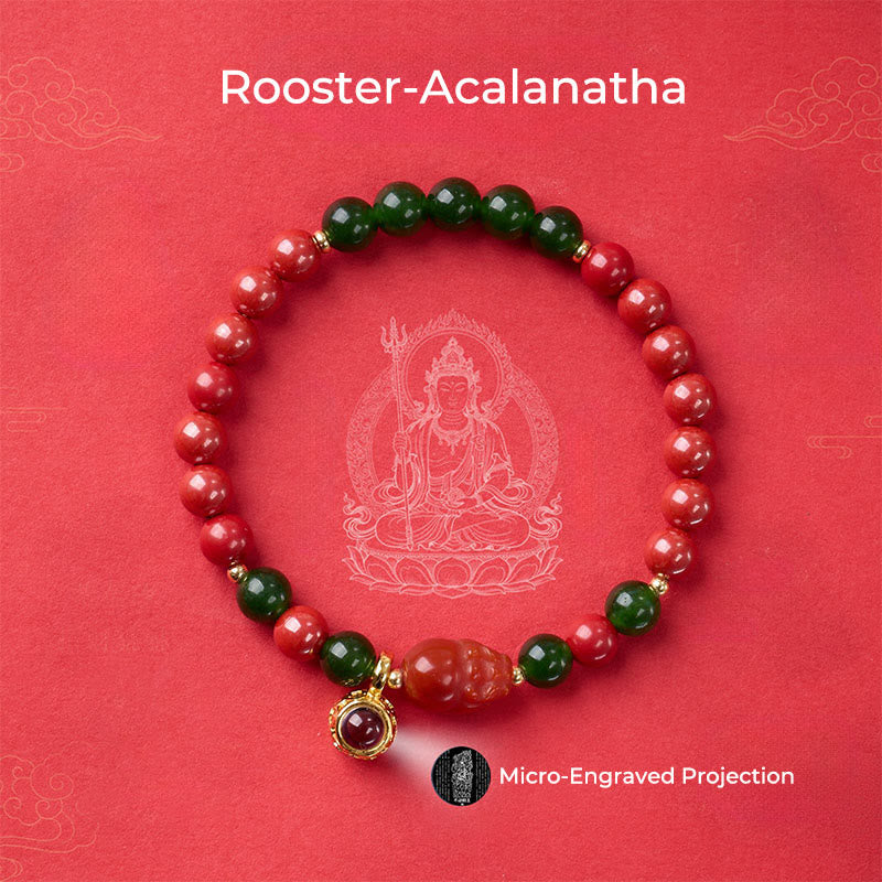 Buddha Stones Year Of The Horse Micro-Engraving Projection The Chinese Zodiac Natal Buddha Cinnabar Blessing Bracelet - image 19