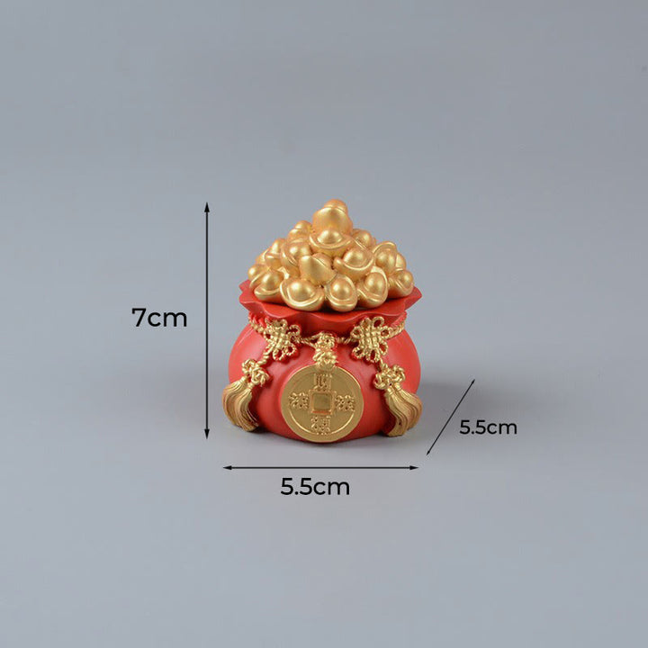 Buddha Stones Year Of The Horse God of Wealth Money Bag Success Prosperity Desk Decoration - image 11