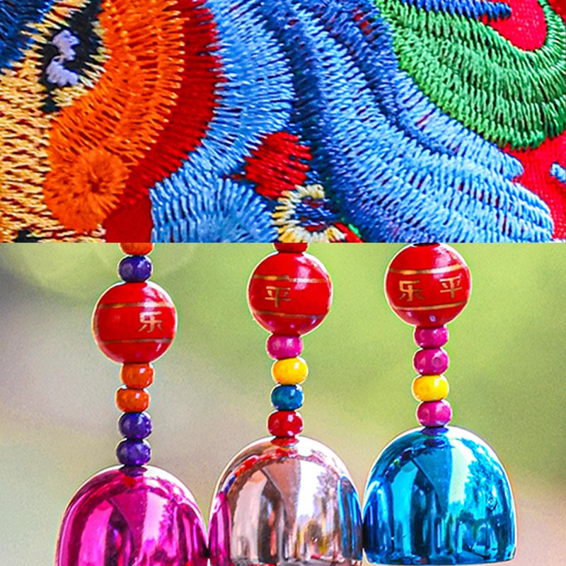 Buddha Stones Year Of The Horse Embroidery Copper Coins Bell Charm Tassel Wealth Success Hanging Decoration - image 13