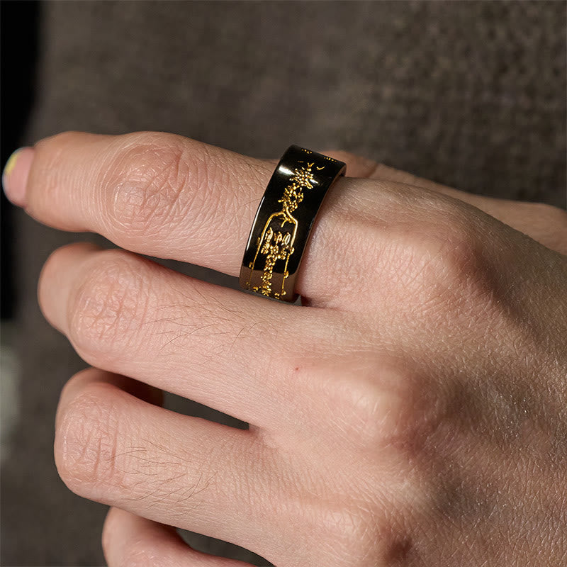 Buddha Stones Copper Word Adjustable Balance Ring - image 10