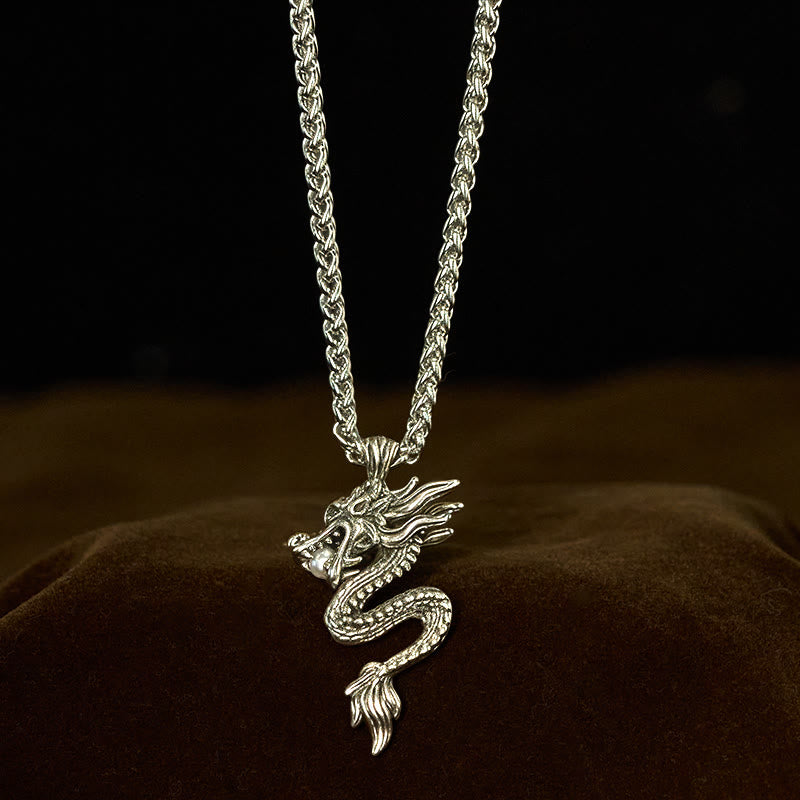 Buddha Stones Dragon Copper Balance Luck Necklace Pendant - Copper Dragon With Wheat Chain - image 11