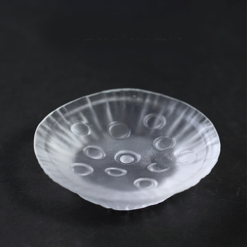 Buddha Stones Year of the Horse Lotus Pod Lotus Leaf Liuli Crystal Art Piece Home Office Energy Decoration - Lotus Pod Pad 6.5*1.5cm - image 5