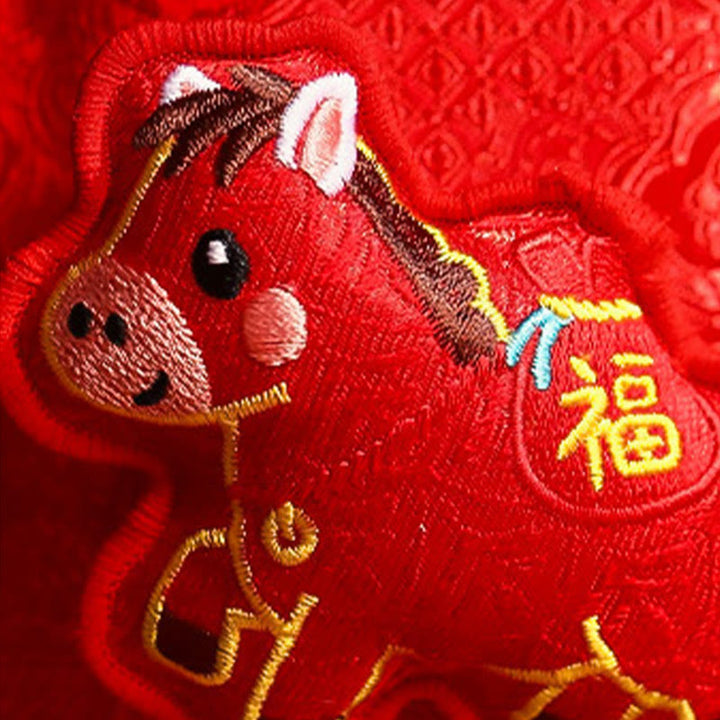 Buddha Stones Year Of The Horse 2026 New Year Fu Character Lucky Embroidery Chinese Red Envelope - image 2