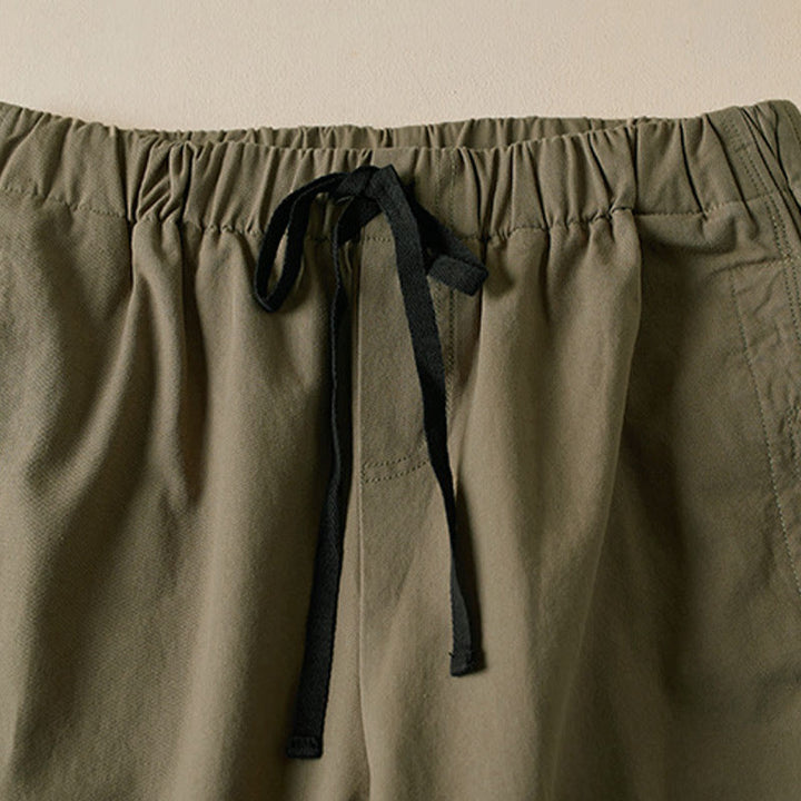 Buddha Stones Fall Drawstring 7-8 Length Cotton Women's Cargo Pants With Pockets - image 2