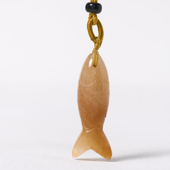 Buddha Stones Carving Koi Fish Pink Crystal Indian Agate Amethyst Warmth Prosperity Necklace Pendant - image 18