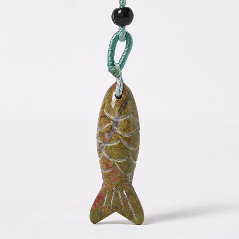 Buddha Stones Carving Koi Fish Pink Crystal Indian Agate Amethyst Warmth Prosperity Necklace Pendant - image 59