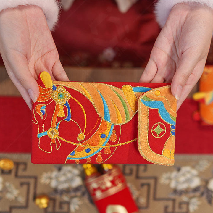 Buddha Stones Embroidery Year Of The Horse 2026 New Year Tassel Chinese Red Envelope - image 7