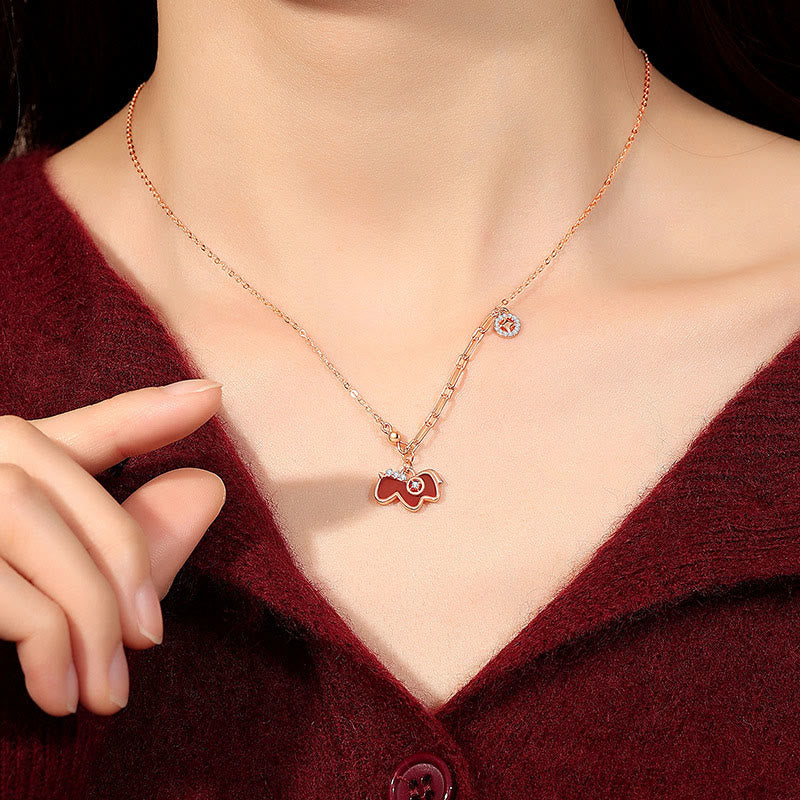 Buddha Stones Year Of The Horse Red Agate 925 Sterling Silver Confidence Necklace Pendants - image 3