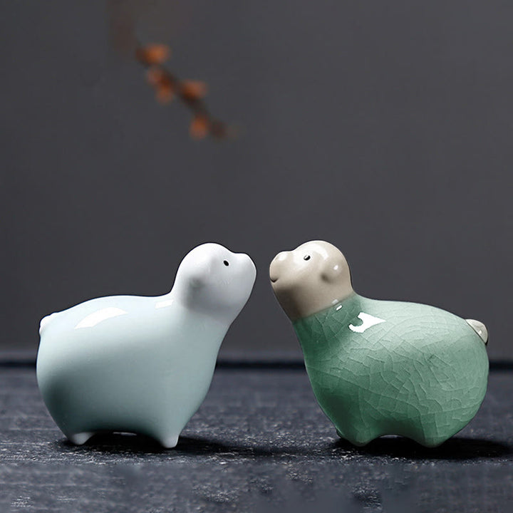 Buddha Stones Chinese Zodiac Ceramic Tea Pet Home Decoration - image 44