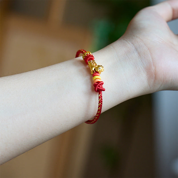 Buddha Stones Year Of The Horse Red String Concentration Bracelet - image 2