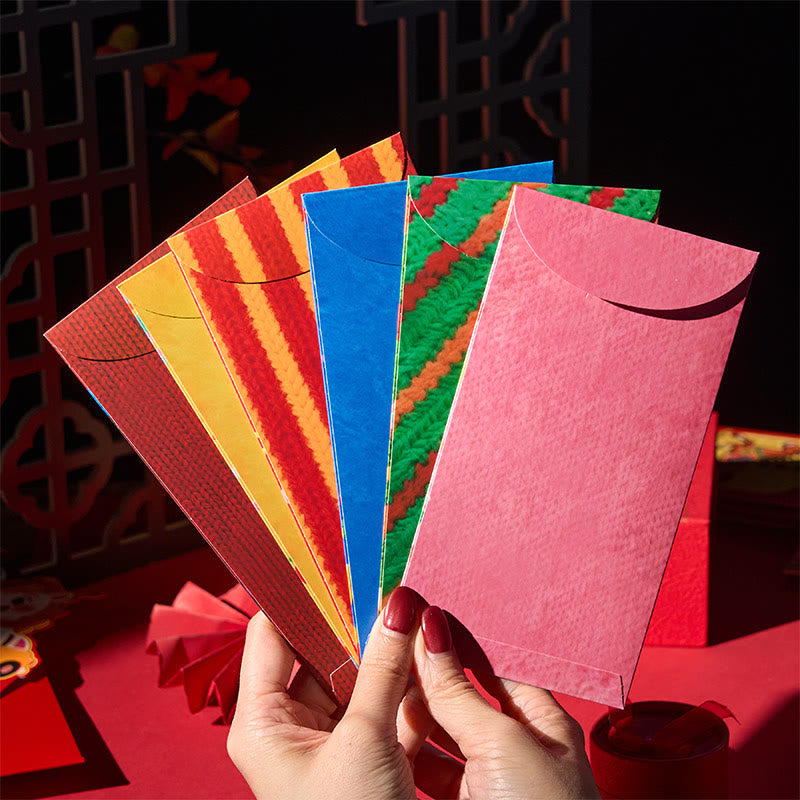 Buddha Stones Year Of The Horse 2026 New Year Lucky 6pcs Embroidery Chinese Red Envelope - image 3