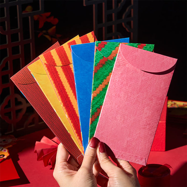 Buddha Stones Year Of The Horse 2026 New Year Lucky 6pcs Embroidery Chinese Red Envelope - image 3