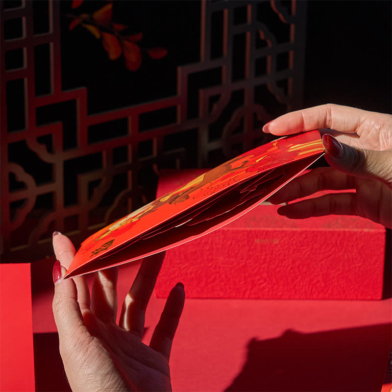 Buddha Stones Year Of The Horse 2026 New Year Fu Character 6pcs Chinese Red Envelope - image 3