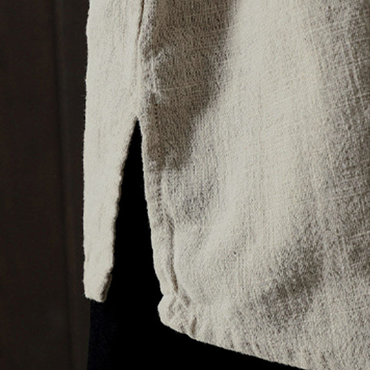 Buddha Stones Fall Solid Color Crew Neck Colorful Buttons Down Design Women's Cotton Long Sleeve Shirt - image 14