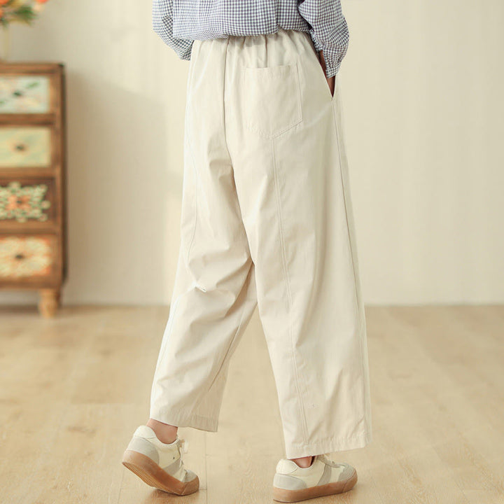 Buddha Stones Simple Lines Design Ankle-Length Women's Harem Pants With Pockets - image 2