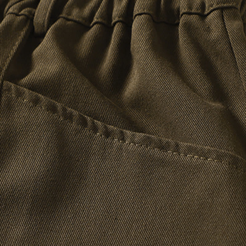 Buddha Stones Fall Simple Lines Button Zipper Design Ankle-Length Cotton Women's Harem Pants With Pockets - image 9