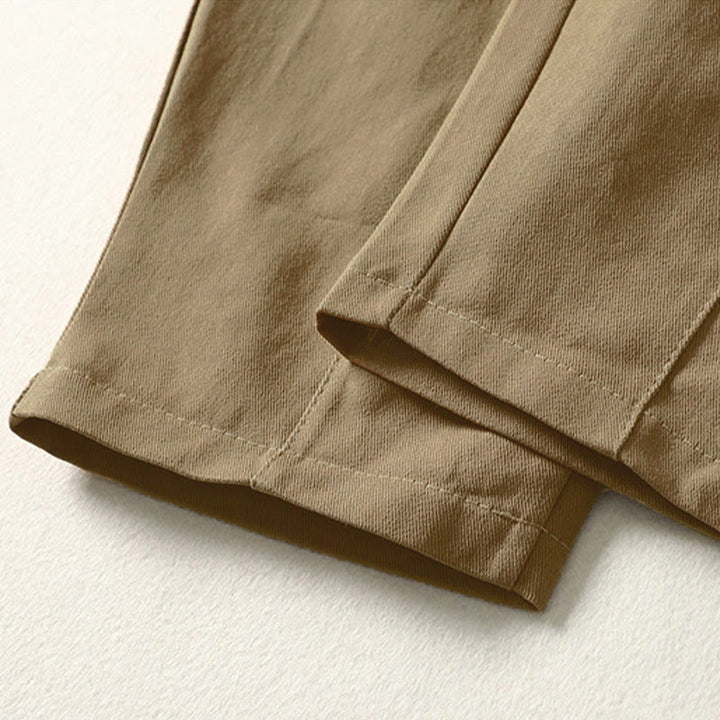 Buddha Stones Fall Simple Lines Button Zipper Design Ankle-Length Cotton Women's Harem Pants With Pockets - image 15