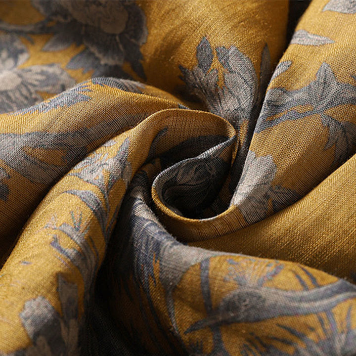 Buddha Stones Crane Flowers Branches Frog-Button Pattern Cotton Women's Sleeveless Vest Waistcoat - image 14