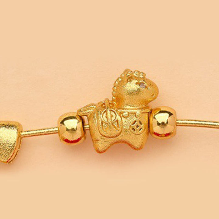 Buddha Stones Year Of The Horse Fu Character Lotus Attract Fortune Ruyi Handle Peace Buckle Luck Brooch - image 4