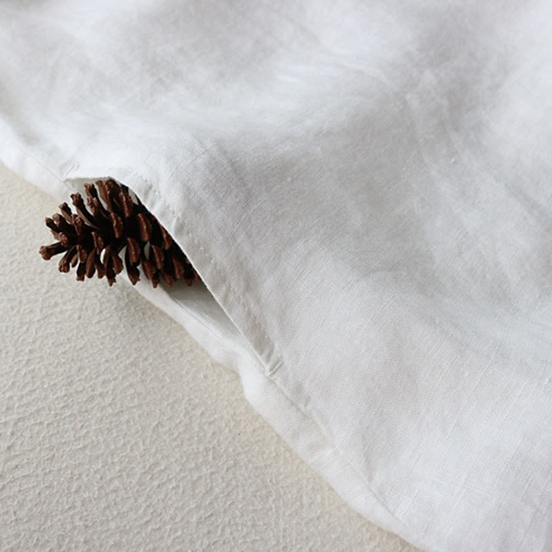 Buddha Stones Fall Solid Buttons Down Lapel Design Three Quarter Sleeve Women's Midi Dress With Pockets - image 9