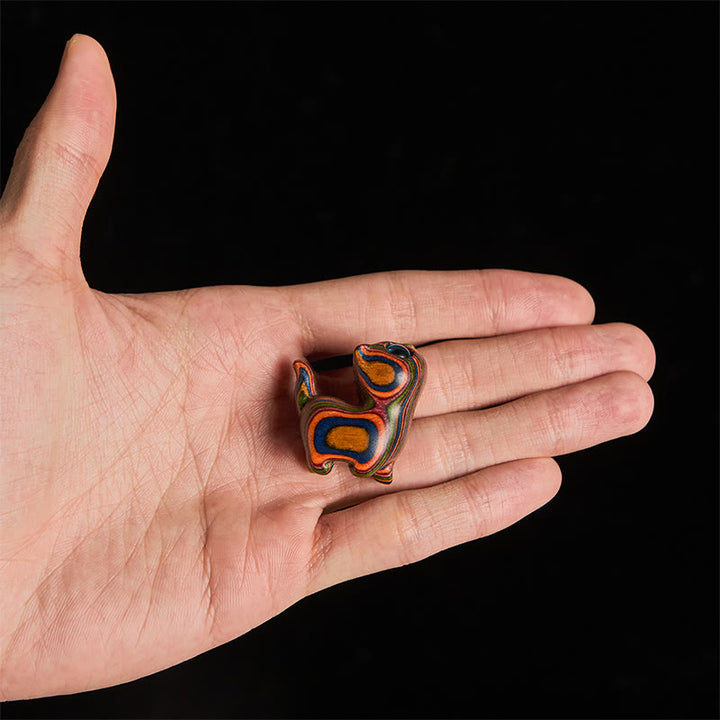 Buddha Stones Carved Cute Kitten Rainbow Eucalyptus Reduce Stress Decoration - image 4