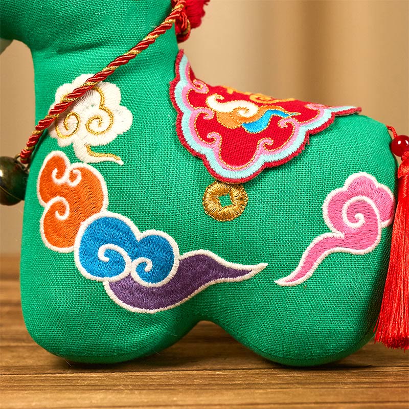Buddha Stones Year of the Horse Copper Red String Fu Character Embroidery Prosperity Home Decoration - image 32