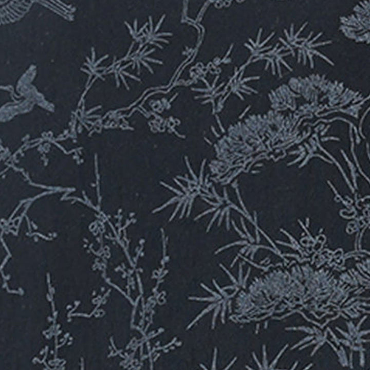 Buddha Stones Summer Crane Pine Tree Pattern Tang Suit Men's Frog-Button Half Sleeve Cotton Shirt With Pockets - image 6