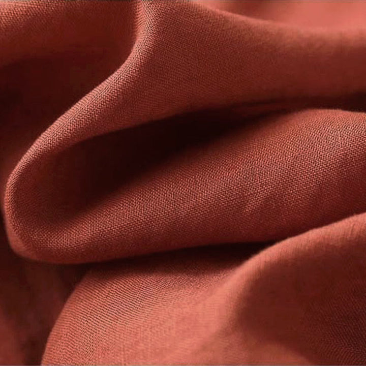 Buddha Stones Retro Flower Embroidery Design Long Sleeve Cotton Linen Women's Shirt - image 8