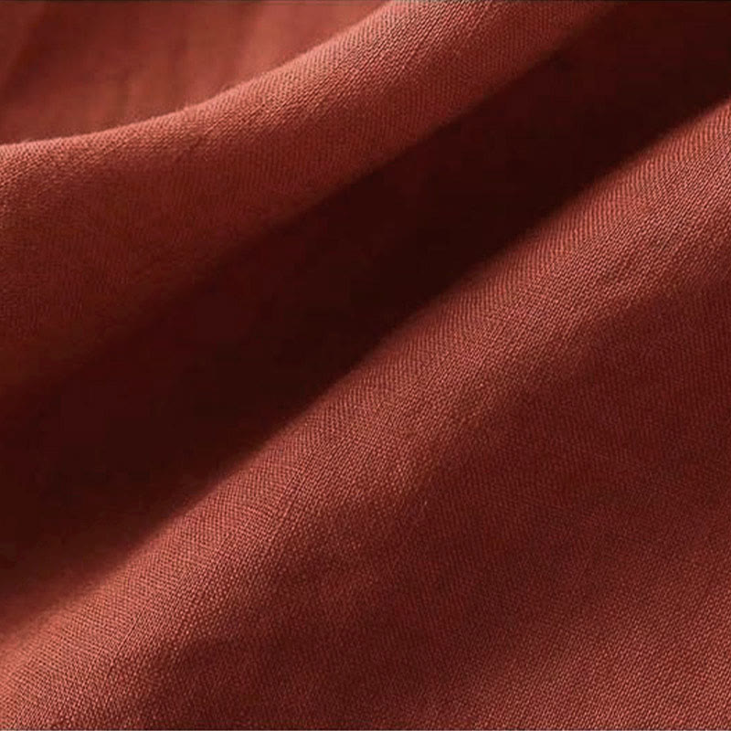 Buddha Stones Retro Flower Embroidery Design Long Sleeve Cotton Linen Women's Shirt - image 7