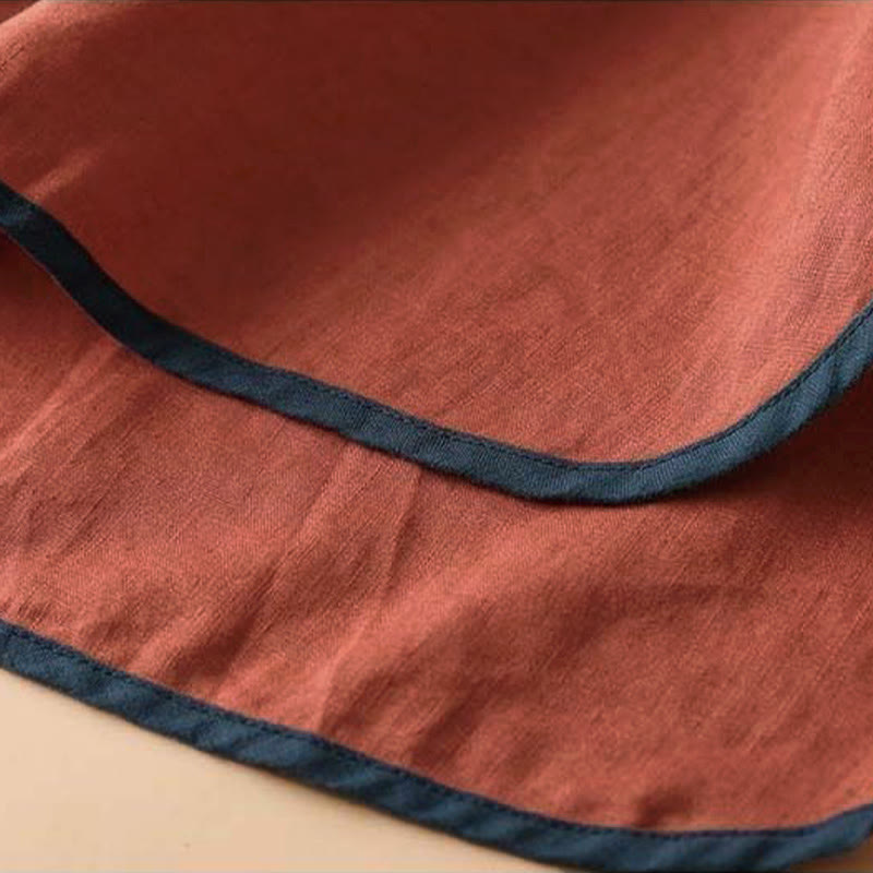 Buddha Stones Retro Flower Embroidery Design Long Sleeve Cotton Linen Women's Shirt - image 10