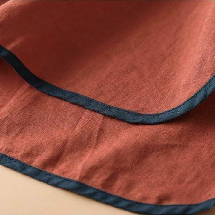 Buddha Stones Retro Flower Embroidery Design Long Sleeve Cotton Linen Women's Shirt - image 10