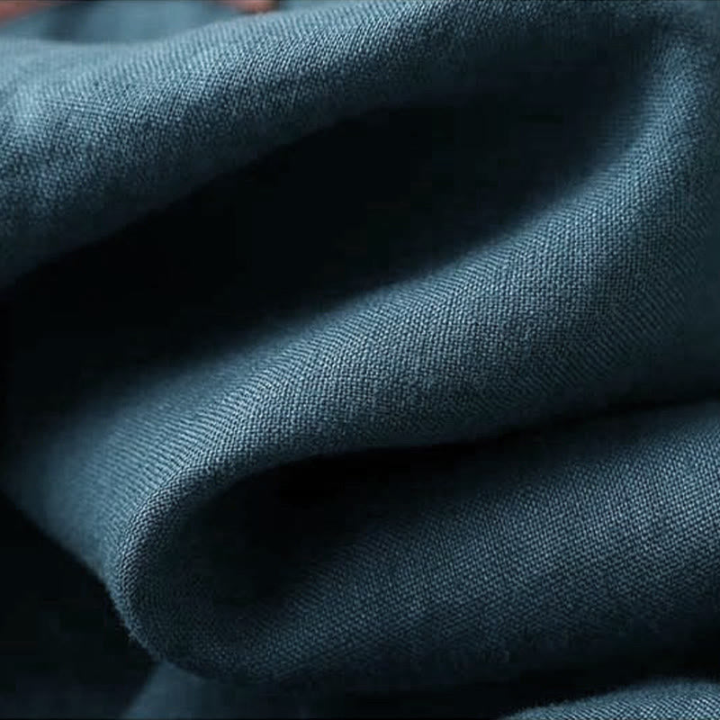 Buddha Stones Retro Flower Embroidery Design Long Sleeve Cotton Linen Women's Shirt - image 13