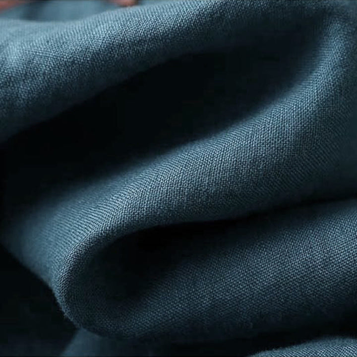 Buddha Stones Retro Flower Embroidery Design Long Sleeve Cotton Linen Women's Shirt - image 13