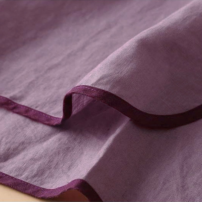 Buddha Stones Retro Flower Embroidery Design Long Sleeve Cotton Linen Women's Shirt - image 19