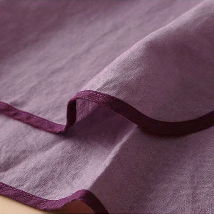 Buddha Stones Retro Flower Embroidery Design Long Sleeve Cotton Linen Women's Shirt - image 18