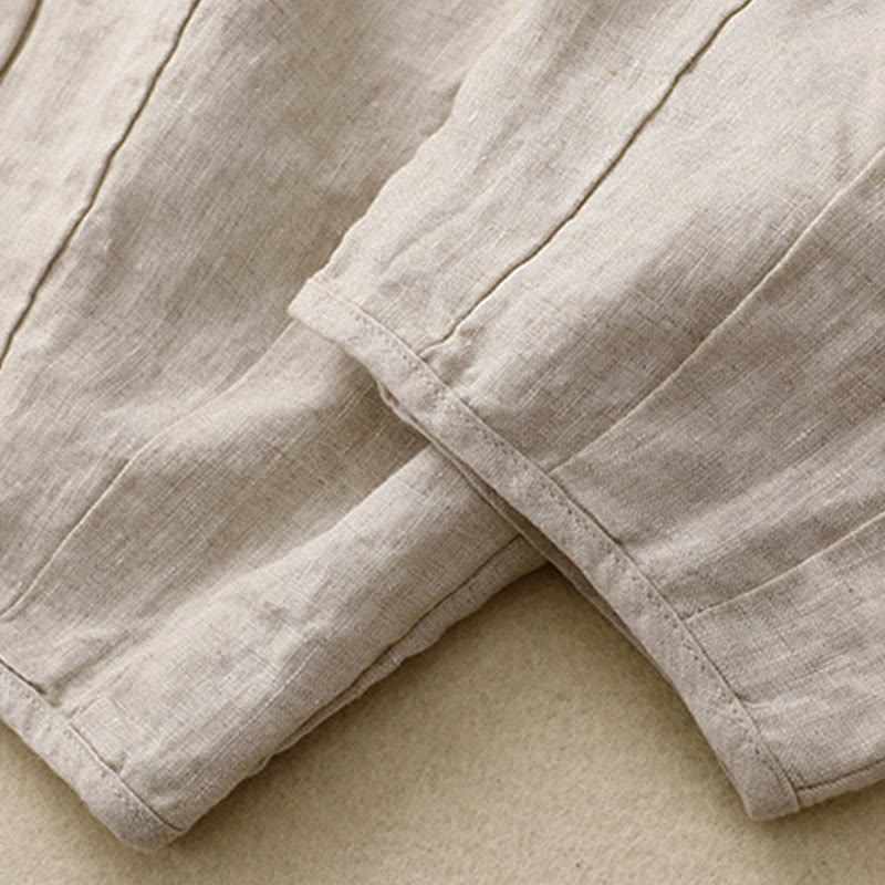 Buddha Stones Commute Color Blocking Design Women's Harem 7-8 Length Pants With Pockets - image 6