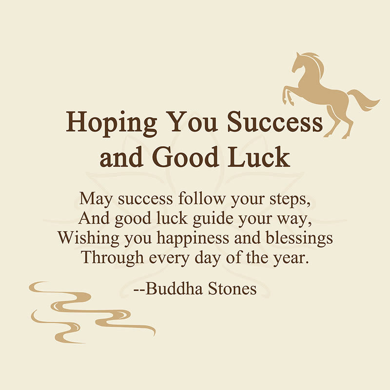 Buddha Stones "Hoping You Success and Good Luck" Year Of The Horse Ingot Get Rich Fast Mini Liuli Crystal Decoration Includes Gift Message Card - image 2