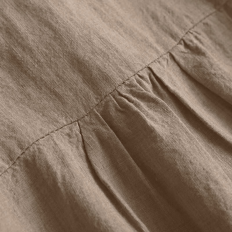 Buddha Stones Casual Plain Women's Hollow Crew Neck Design Three Quarter Sleeve Shirt - image 6