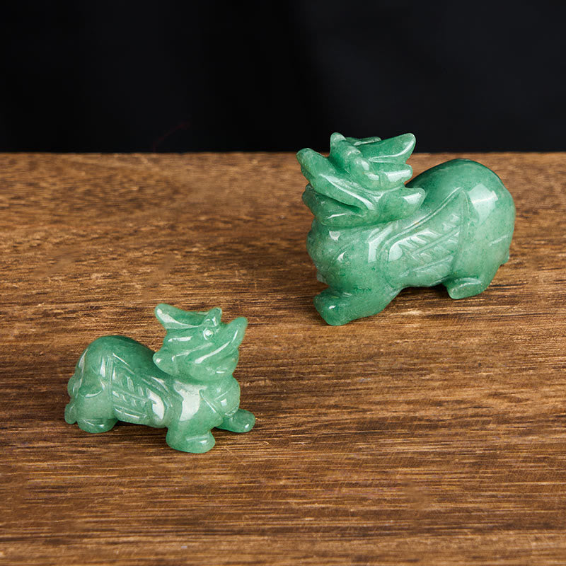 Buddha Stones "Choose Wisely" Natural Small PiXiu Green Aventurine Luck Decoration Includes Gift Message Card - image 19