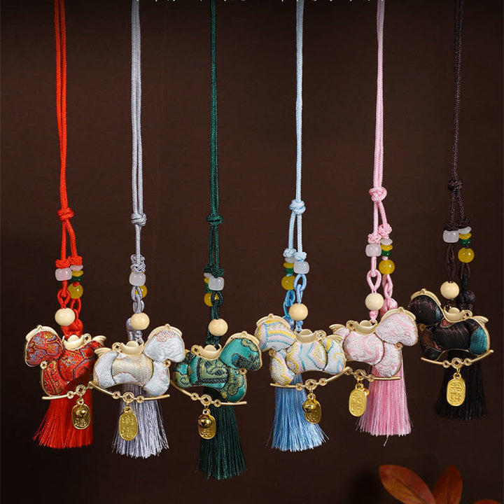 Buddha Stones Year Of The Horse Red String Embroidery Connection Hanging Decoration - image 19