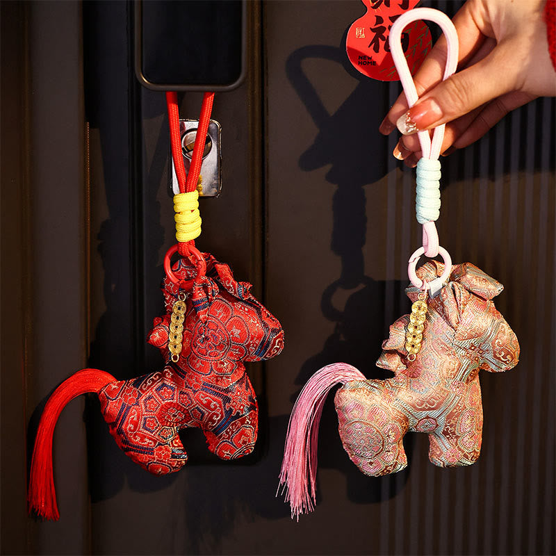 Buddha Stones Year Of The Horse Embroidery Red String Luck Hanging Decoration - image 13