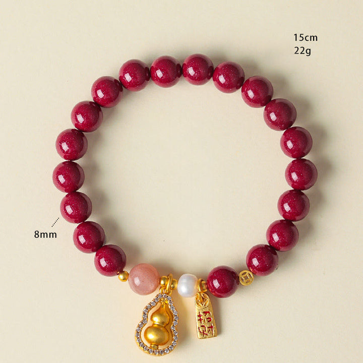 Buddha Stones Cinnabar Blessing Attract Fortune Bracelet - image 1