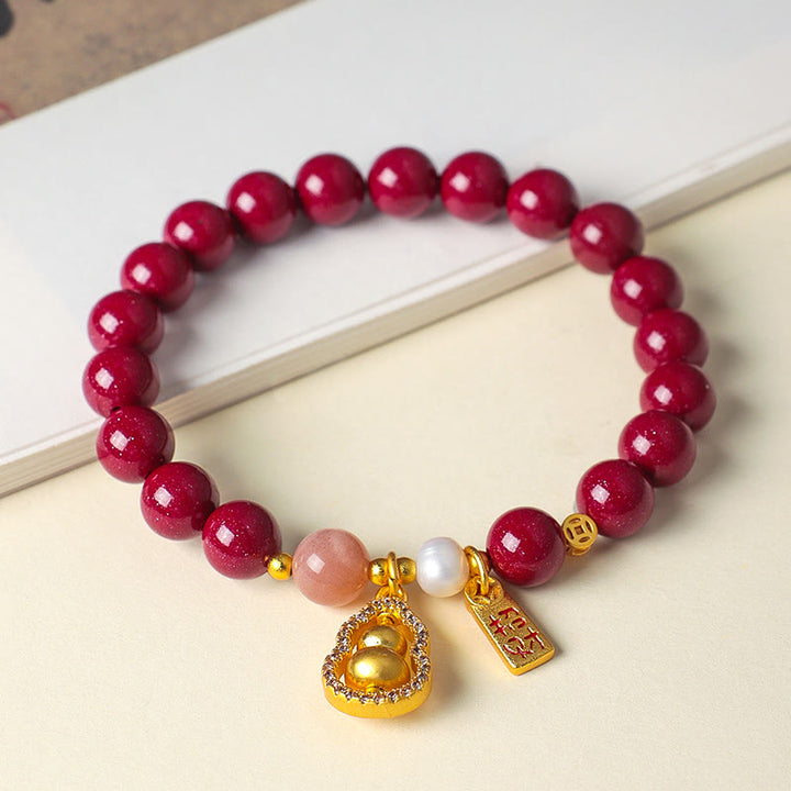 Buddha Stones Cinnabar Blessing Attract Fortune Bracelet - image 2