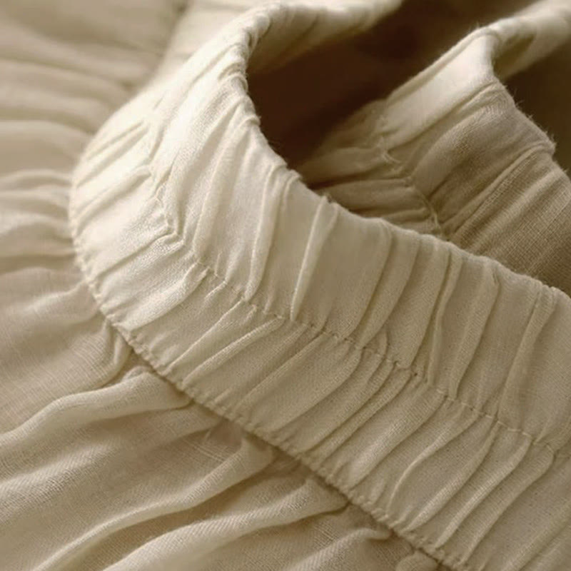 Buddha Stones Side Embroidery Design Women's 7-8 Length Wide Leg Pants With Pockets - image 9