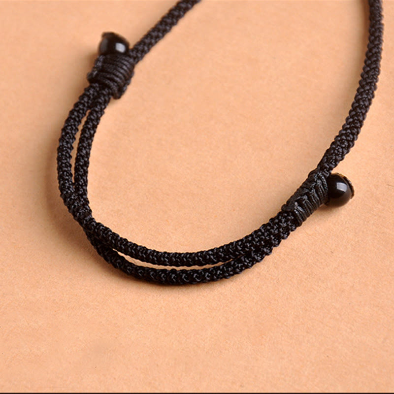 Buddha Stones Chinese Zodiac Natal Buddha Ebony Wood Tiger Eye Black Onyx Calm Necklace Pendants - image 18