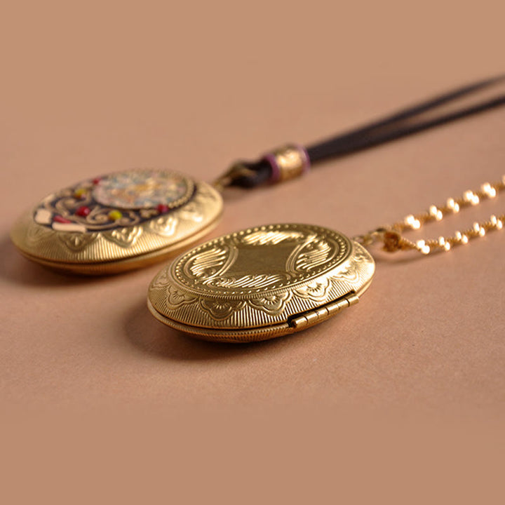 Buddha Stones Copper Kwan Yin Avalokitesvara Zakiram Wealth Pendant Necklace - image 36