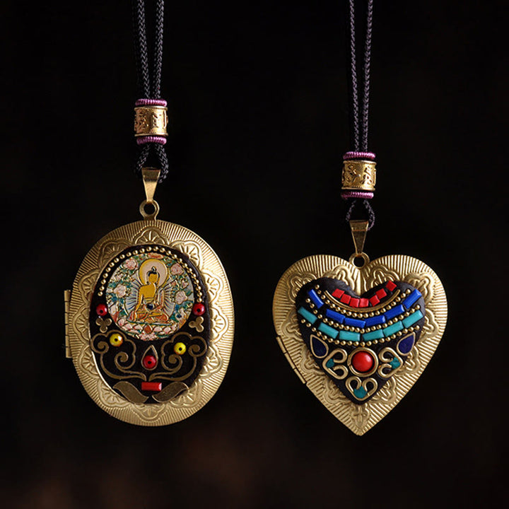 Buddha Stones Copper Kwan Yin Avalokitesvara Zakiram Wealth Pendant Necklace - image 29
