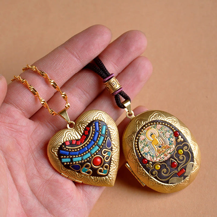 Buddha Stones Copper Kwan Yin Avalokitesvara Zakiram Wealth Pendant Necklace - image 30