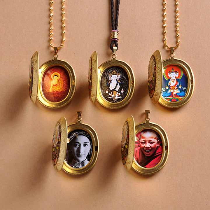 Buddha Stones Copper Kwan Yin Avalokitesvara Zakiram Wealth Pendant Necklace - image 37