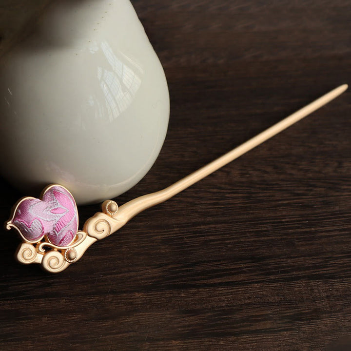 Buddha Stones Gourd Red Agate Bead Calm Confidence Hairpin - image 10